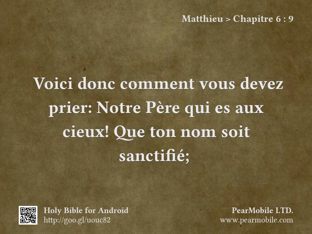 Matthieu, Chapitre 6:9